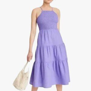 Universal Thread Purple Tiered Smocked Sundress